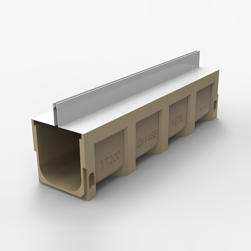 Polymer Concrete Rain Water Drainage with Stainless Steel Slot Cover for Pool