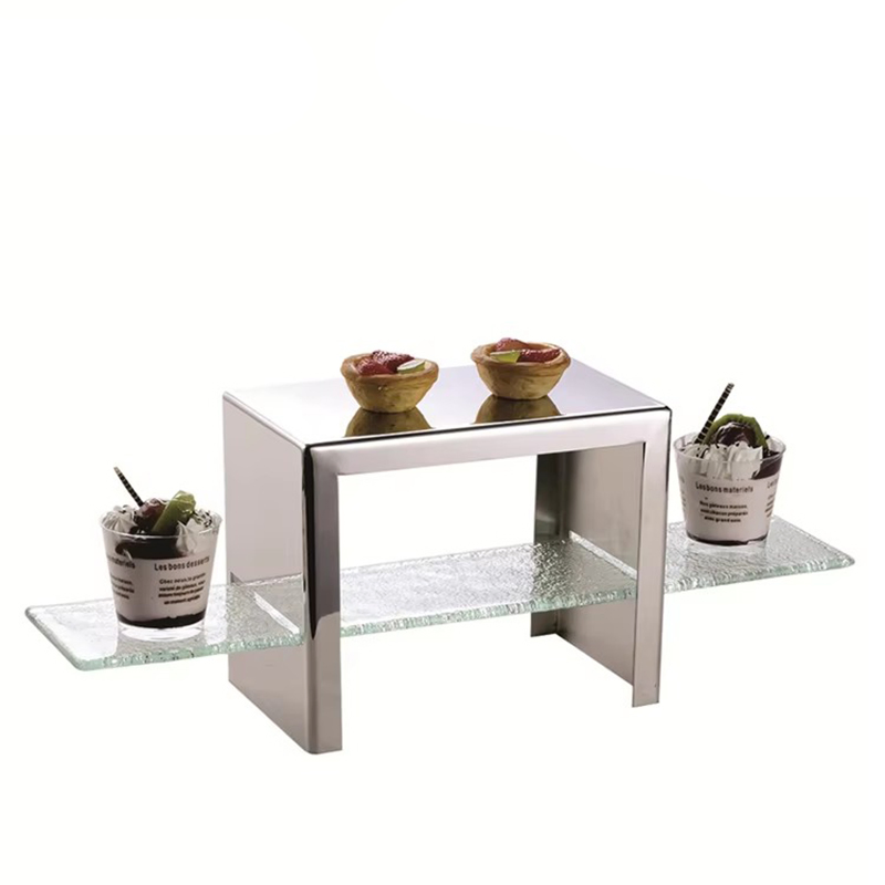 Stainless Steel Food Display Risers Hotel Bar KTV Buffet Hotel Catering Supplies