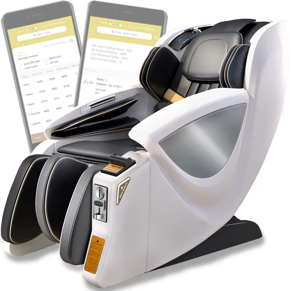 PU Leather Credit Card Luxury Mall Full Body Vending Shiatsu Massage Chair for Business with Coin and Bill Operated