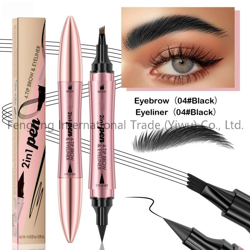 Wholesale High Quality Vegan Eyebrow Pencil Slim Double Eyebrow Pencil Private Label Eyebrow Pencil