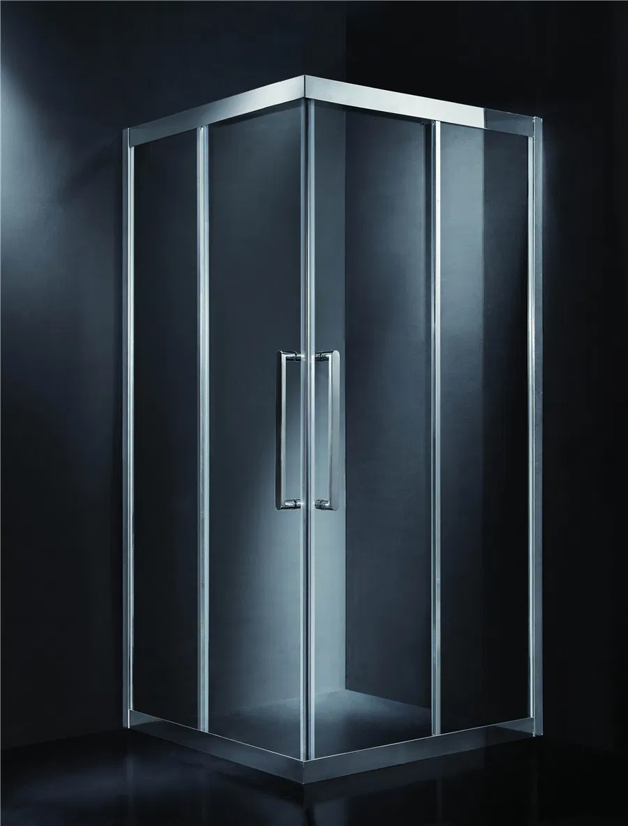 Hotel Customized Size Aluminum Frame 8mm Glass Sliding Soft Closing Shower Room