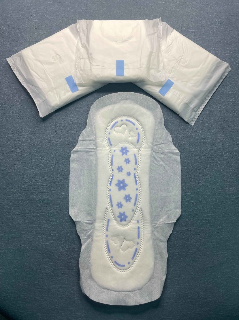 China Daily Use 100% Organic Cotton Soft Whispering Sanitary Napkin Feminine Pad