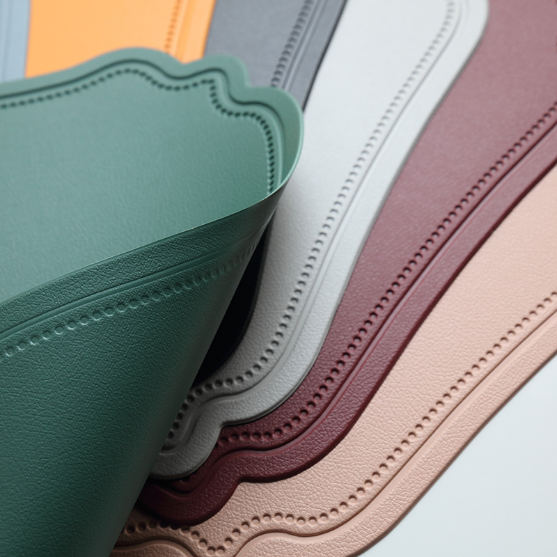 PVC Table Mats Classic Style Washable Placemat for Dining Table Home Kitchen Decor Leather Faux