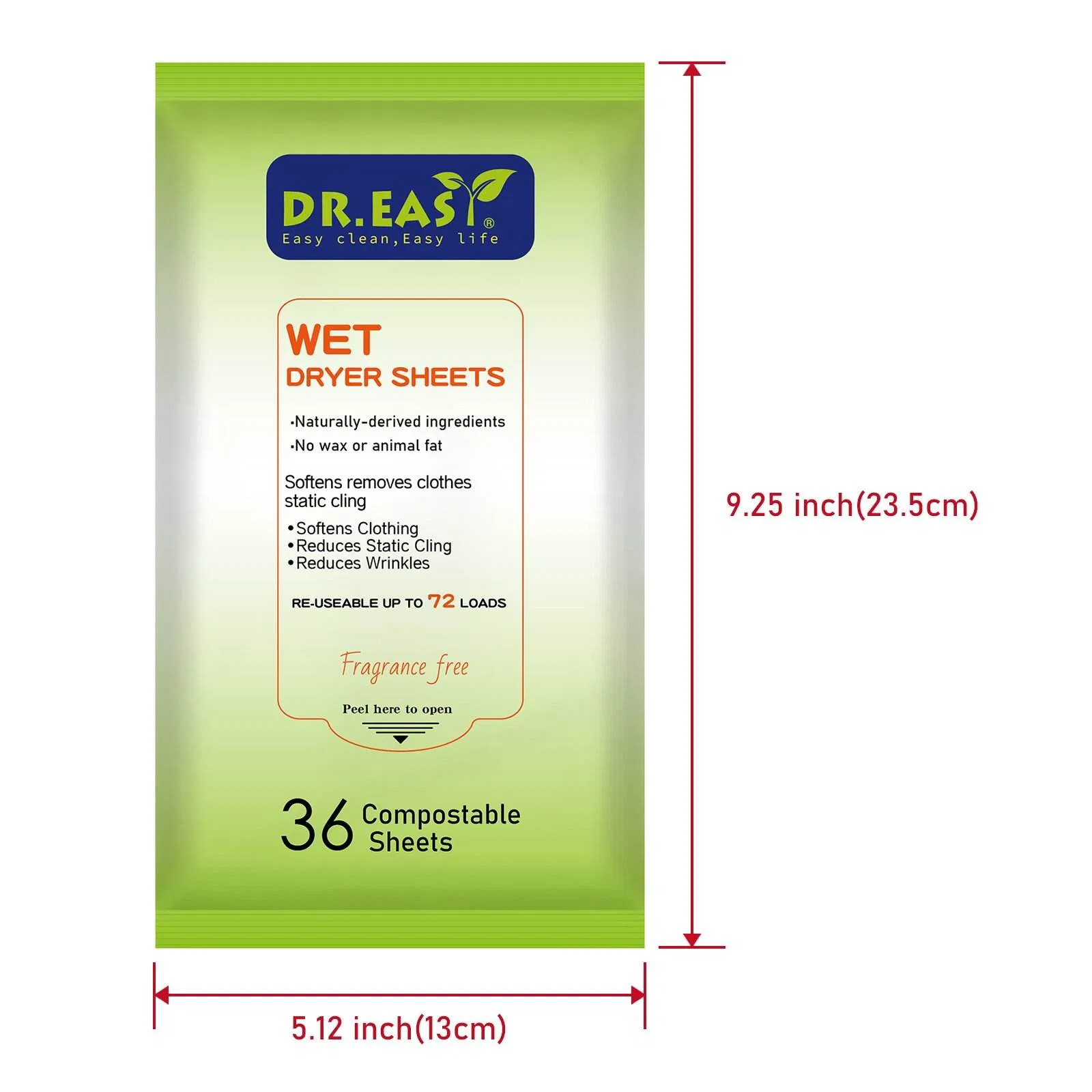 Экологичные кондиционеры для белья DR.EASY, листы для сушилки