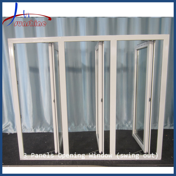 36 X 36 Inches Double Opening UPVC Windows with Hurricane Impact Glass