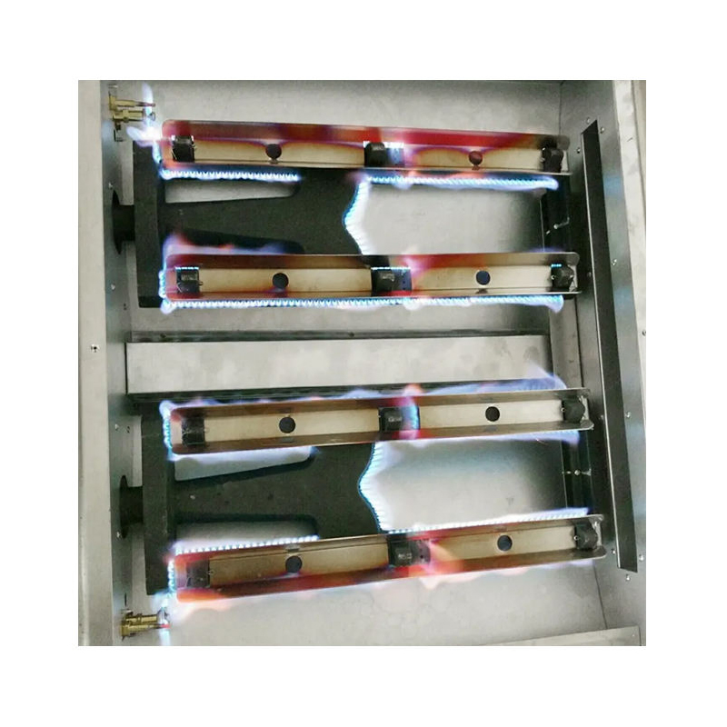 Ai-Uh-Ui Kitchen Appliance Equipment Stainless Steel Gas Griddle Flat & Lava Rock Grill & Cabinet Commercial Gas Stove