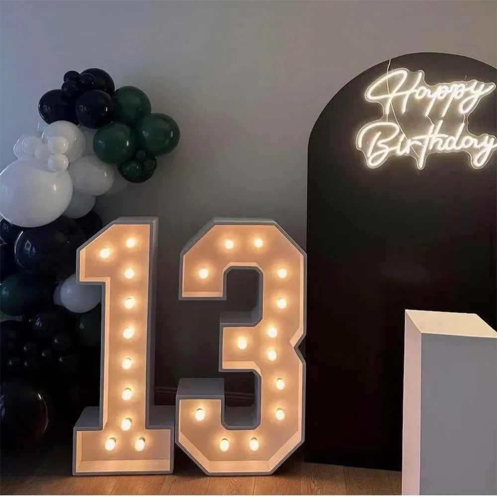 LED Luminous Signboard Outdoor Large Light Bulb Letters Billboard