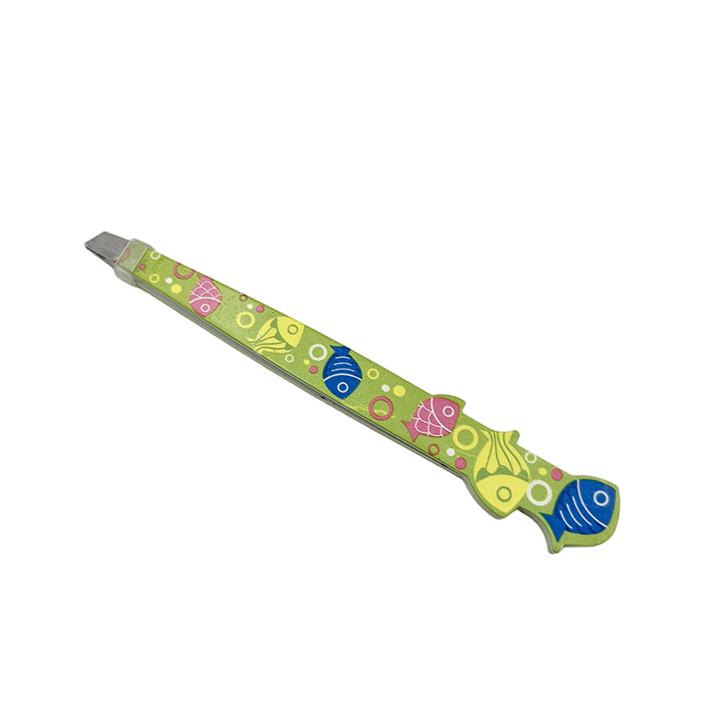 Professional Hair Removal Stainless Steel Custom Slant Pointed Precision Eyebrow Clip Tweezers