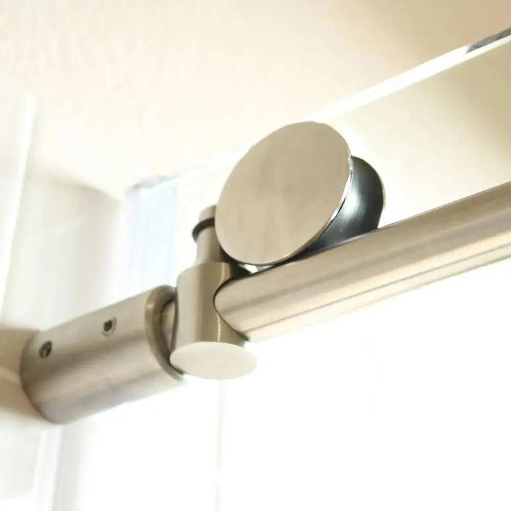 48" X 35" X 77.5" Completely Frameless Sliding Shower Enclosure with Right Drain Shower Base, Polished Chrome