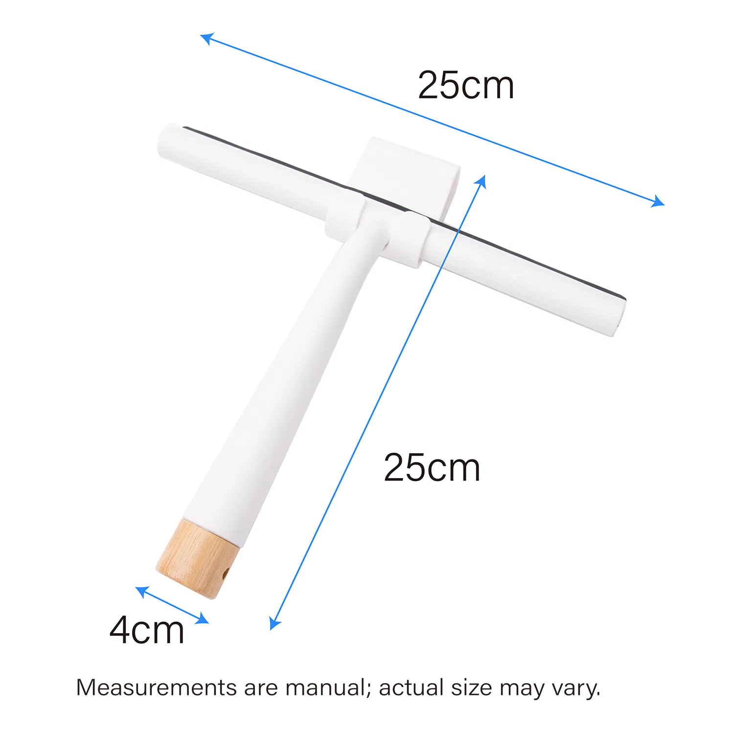 All-Purpose Shower Squeegee with Bamboo Handle and Hook