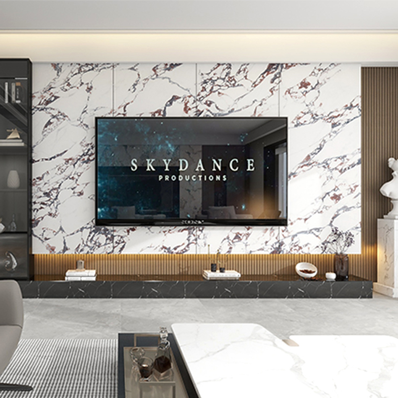 China Factory Hot Sale 1220mm Marble Effect WPC Panels with Pet Film Lamination