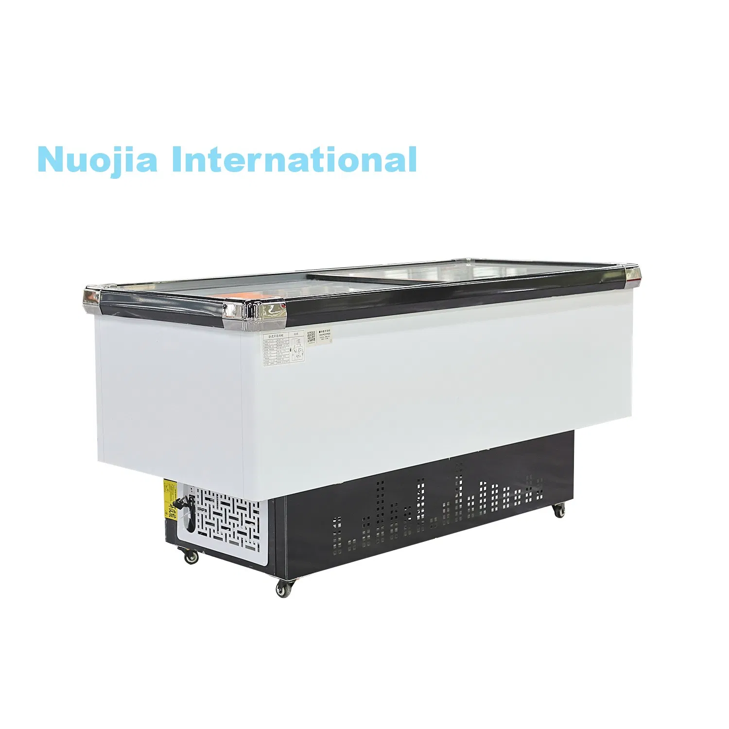 Island Freezer for Supermarkets with Enhanced Cooling Performance