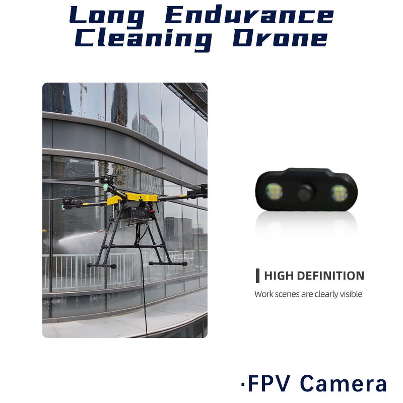 Professional Limpeza Dron High Pressure Washer Wind Resistant Building Window Washing Uav Wall Solar Panel Wash Drone Air Cleaning
