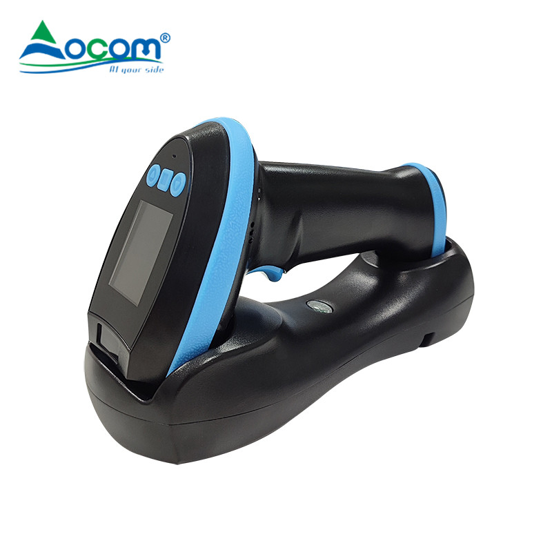 Ocom New Arriving 2024 Wireless Scanner 1d 2D Handheld Barcode Reader with LED Display