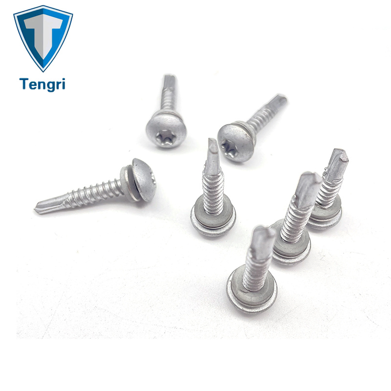 Биметаллический саморез с EPDM шайбой, Torx, SS316/SCM435