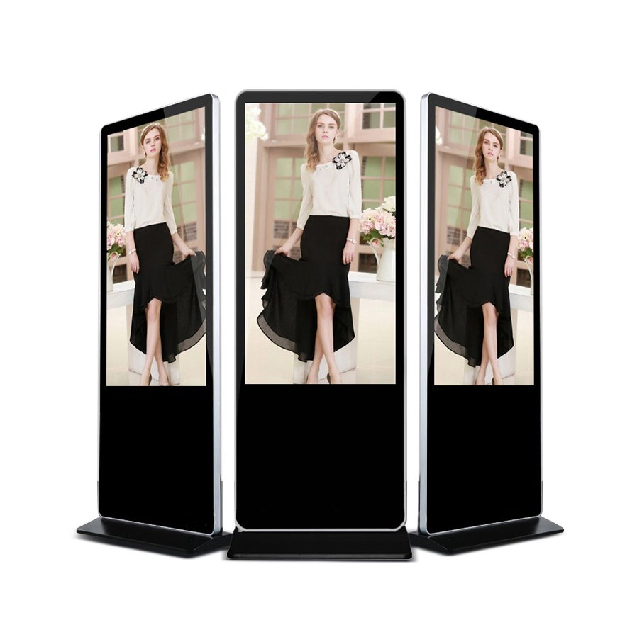 49 Inch LCD Digital Signage Kiosk, High Brightness LCD Advertising Display Totem IR Touch Screen with Android