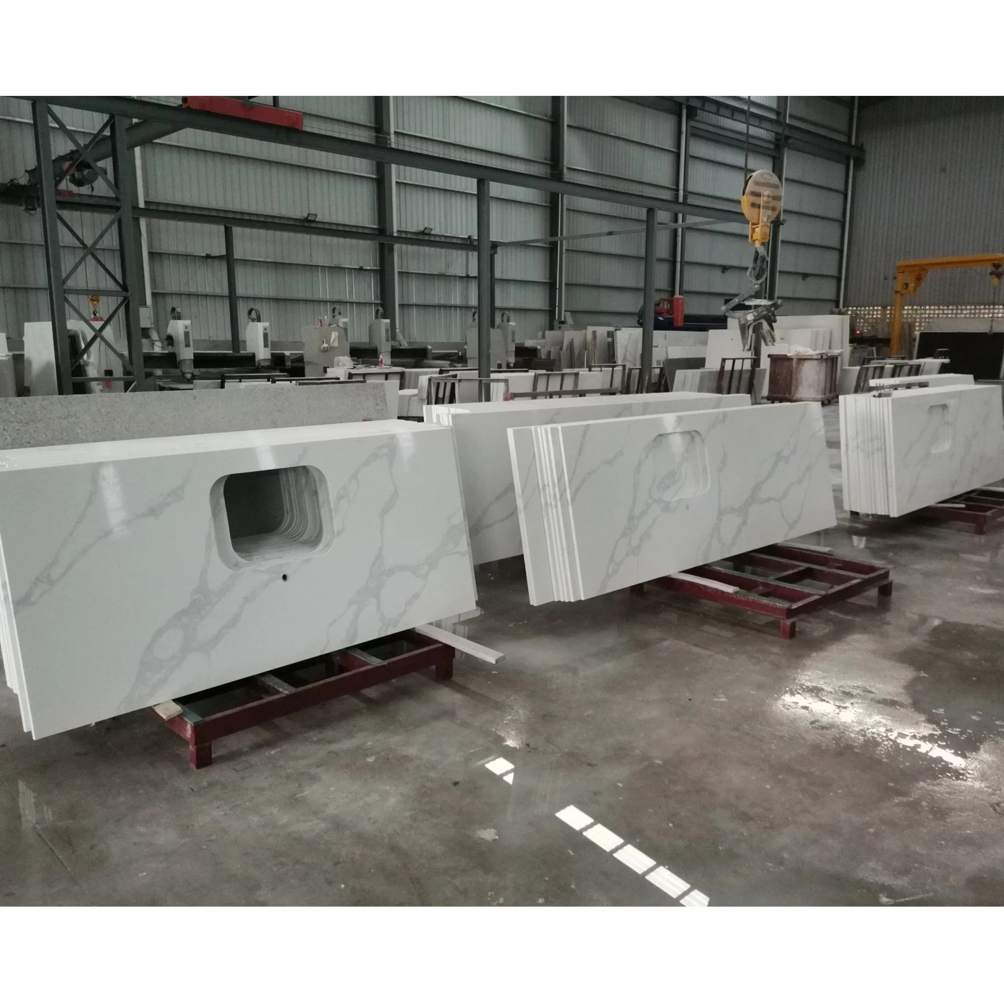 Aritificial Quartz Stone Countertop for Bathroom/Kitchen Engineering Wholesale