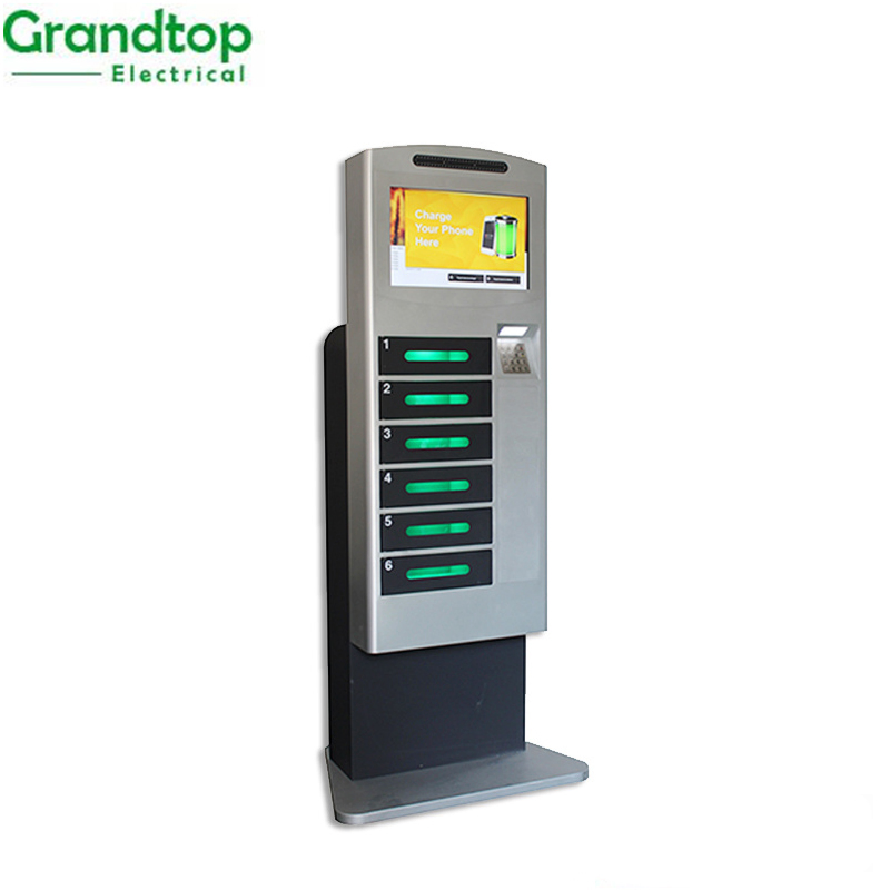 Solar Cell Phone Charger Kiosk with Money Making Machine by Advertising