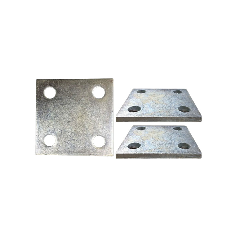 Round Hole Galvanized Iron Plate Embedded Parts Steel Plate Steel Pipe Base Welded Four-Hole Column Steel Structure