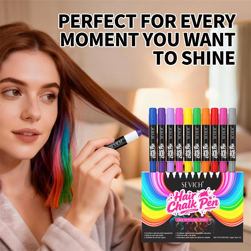 OEM Hair Chalk Washable Women Fashion Styling Temporary Hair Dye Chalk Fresh Fragrance Portable Hair Color Pen