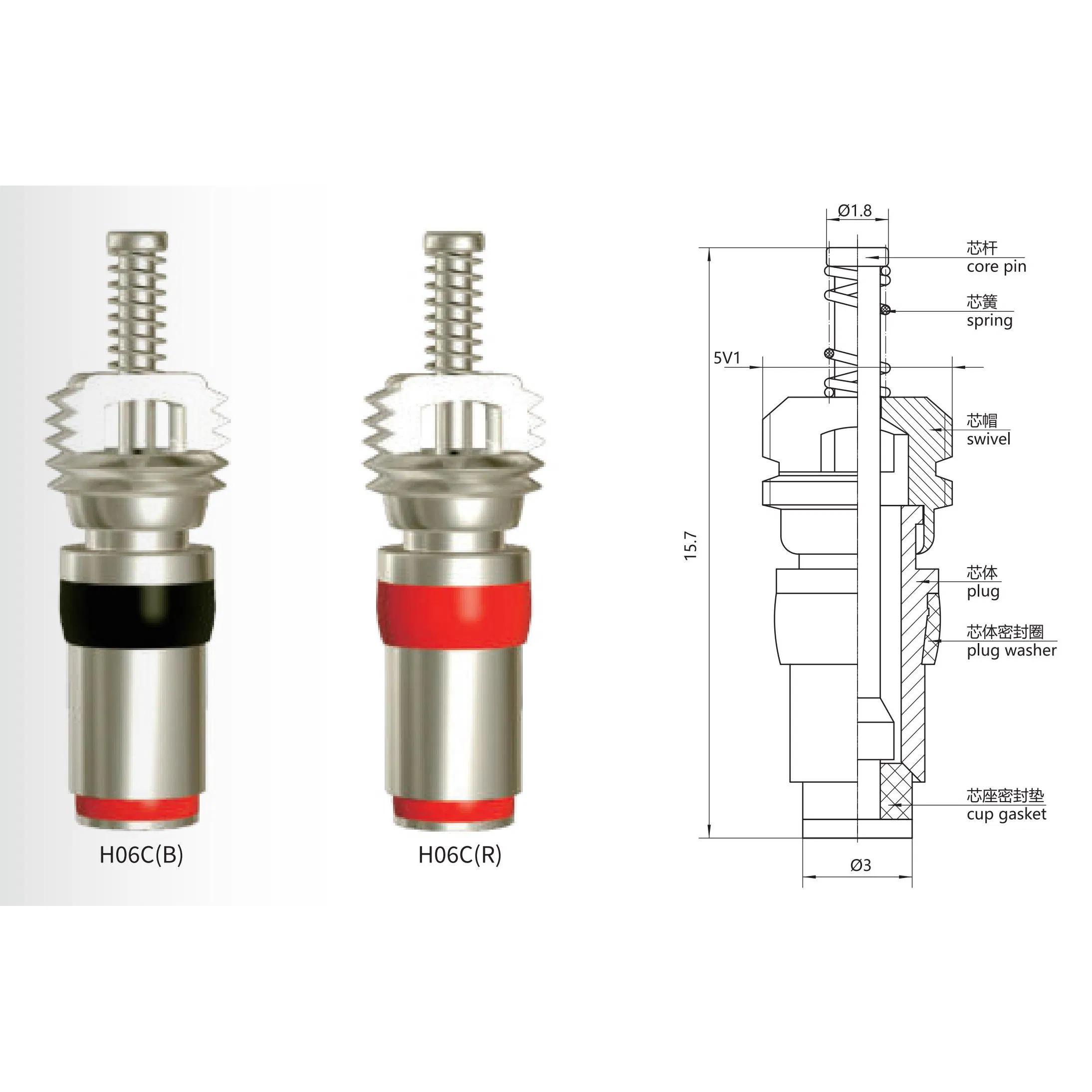 Клапан ниппель автомобильный Fast Air Flow Rate, латунь