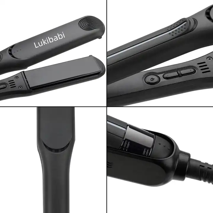 Ceramic Hair Straightener PTC Heater Flat Iron Bring LCD Display Black Color Aparato De Pelo Recto