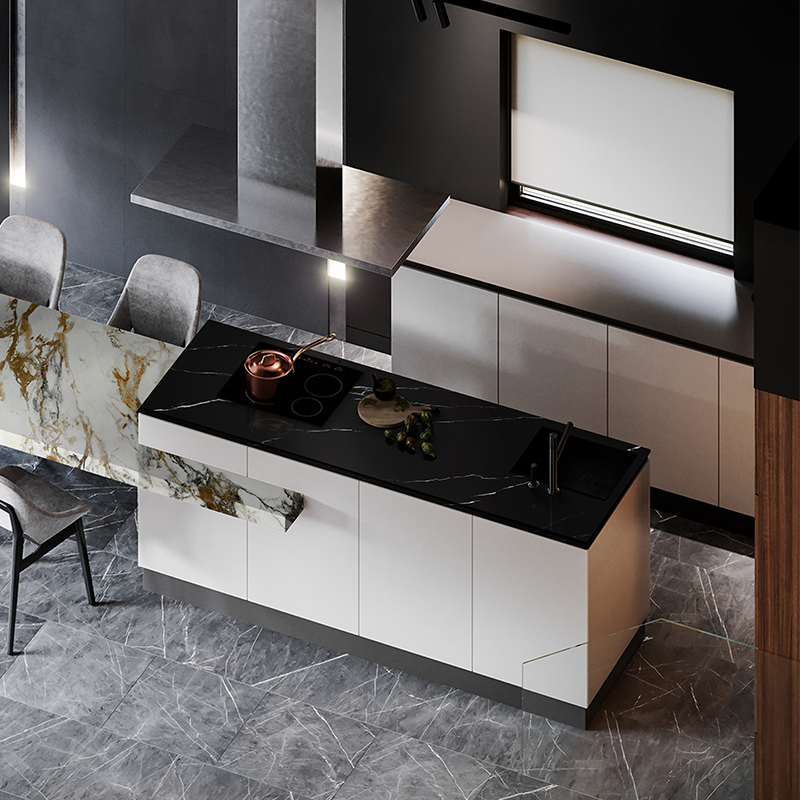 Countertops Artificial Stone Sintered Slab Wall Cladding Sintered Stone Matt Pure White