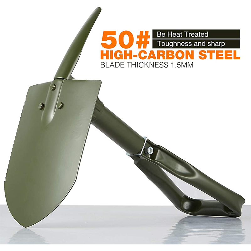 Portable Shovel Multi-Function High Carbon Steel Shovel Garden Spade Car Shovel Outdoor Mini D Handle Engineer Camping Folding Shovel