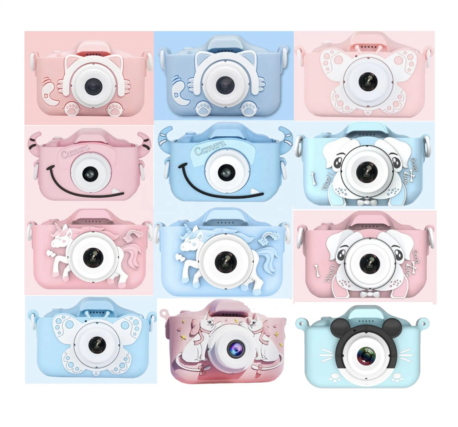 Cute Animal Video Camera for Kids with Built-in Games
