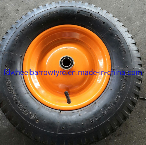 4.00-8 High Quality Pneumatic Wheel with Diamond Pattern for Wheelbarrow, Hand Trolley, Gardening Carts