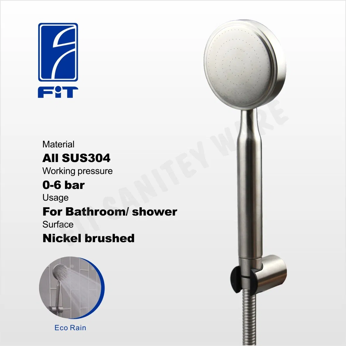 Factory ABS One Function Bathroom Rainfall Top Sprayer with Nozzles Anti-Leak Overhead Shower Head