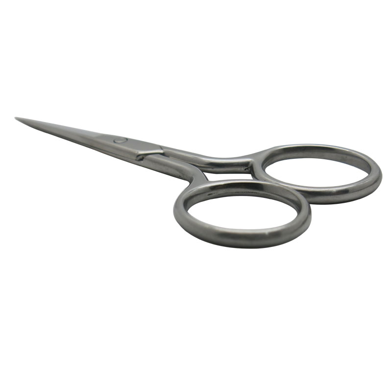 3.5mm Thickness 3.5inch Beauty Eyebrow Stainless Steel Manicure Cuticle Nail Scissors Q