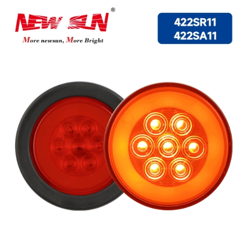 LED Trailer Truck Stop Turn Brake 4" Round Tail Light