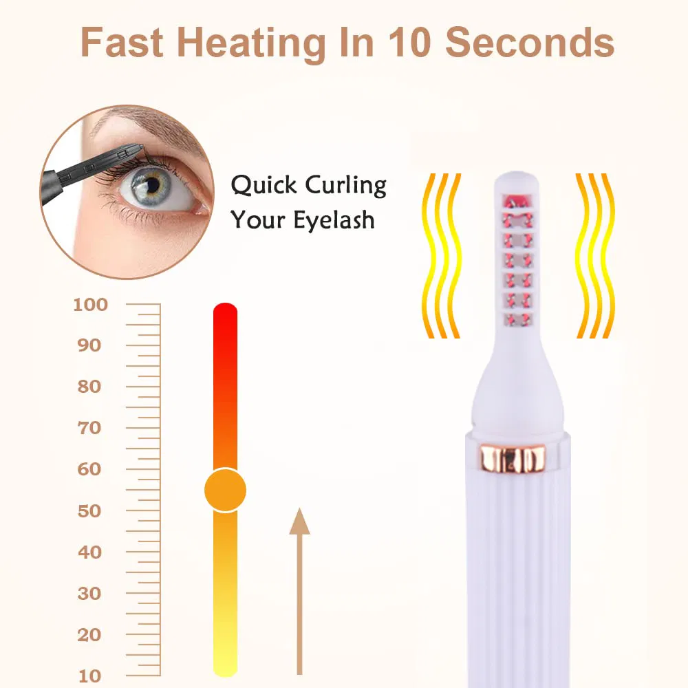Portable Battery Operated ABS Electric Lady Eyelash Curler