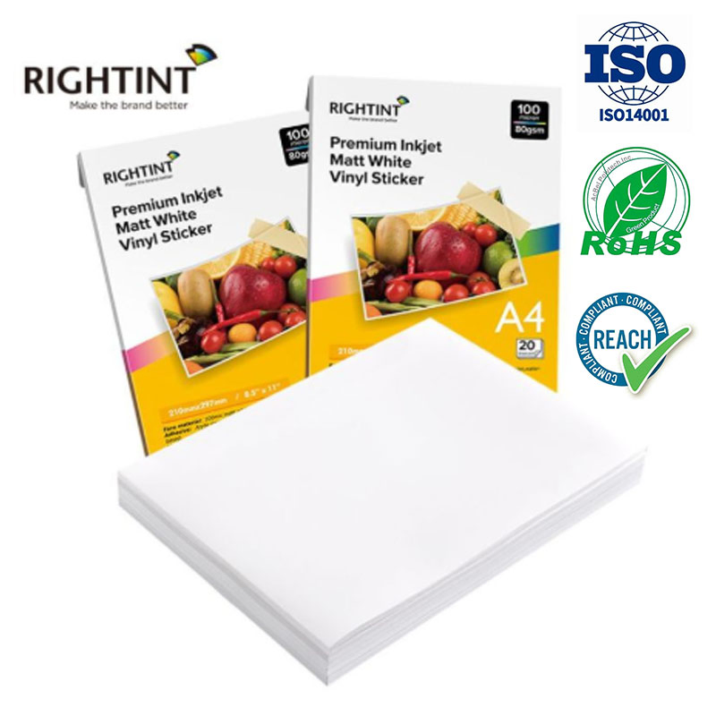 Glassine PP Rightint A4, OEM Shanghai Inkjet Matt PP Sticker