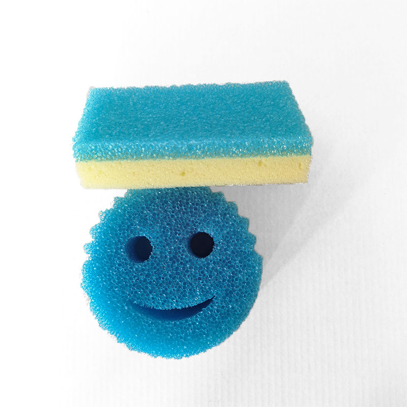 Factory Supply Raw Material Smiling Loofah Thermotropic Sponge Multipurpose Dish Sponge Temperature Controlled Dish Sponge