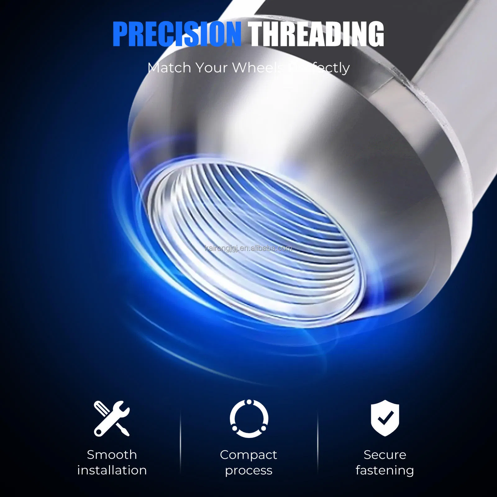 Premium Chrome Plated M12x1.5 Wheel Lug Nut