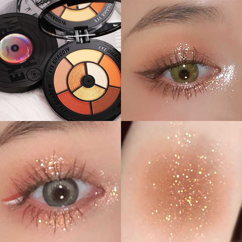 Women Makeup Set 8 Colors High Pigment Lasting Nude Glitter Eyeshadow