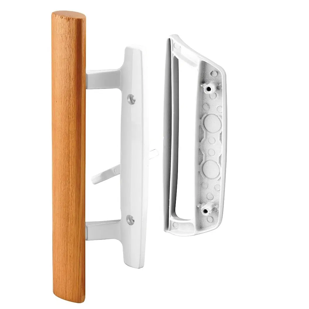 Patio Door Handle Set + Mortise Patio Lock 45° Perfect Replacement for Sliding Glass Door Fits Screw Patio Hole Spacing