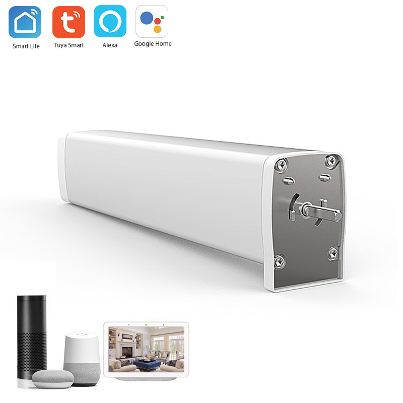 Tuya WiFi Smart Automatic Motorized Electric Remote Control Curtain Motor Work with Alexa and Google Home