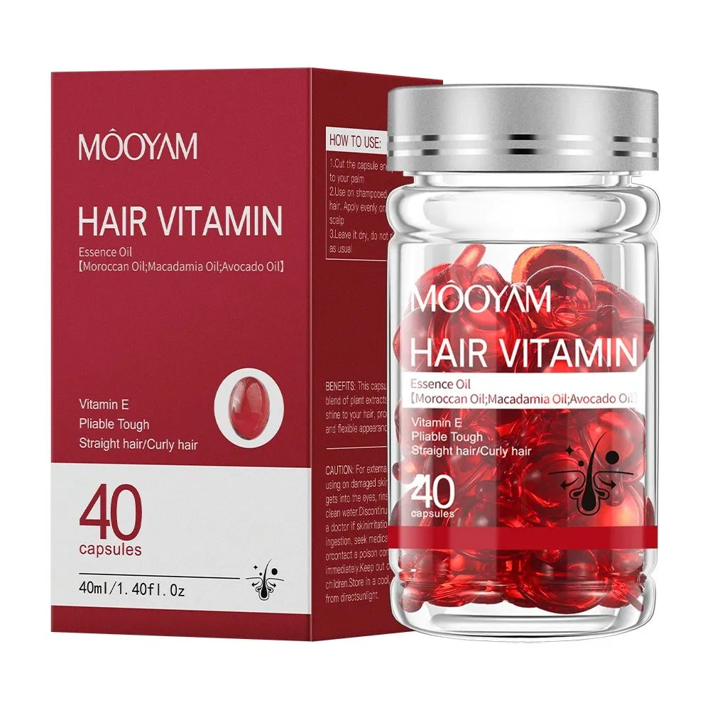 Vitamin Moisturizing Repair Hair Growth Restoration Care Enriched Moroccan Macadamia Avocado Oil Capsule Serum