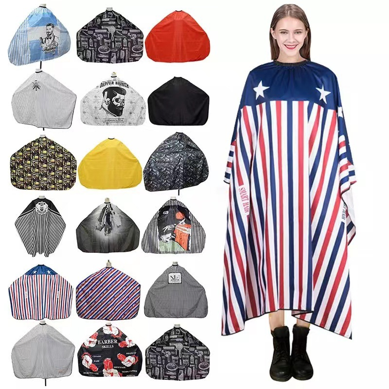 Wholesale Flag Styling Salon Barber Hair Cutting Striped Hairdressing Cape