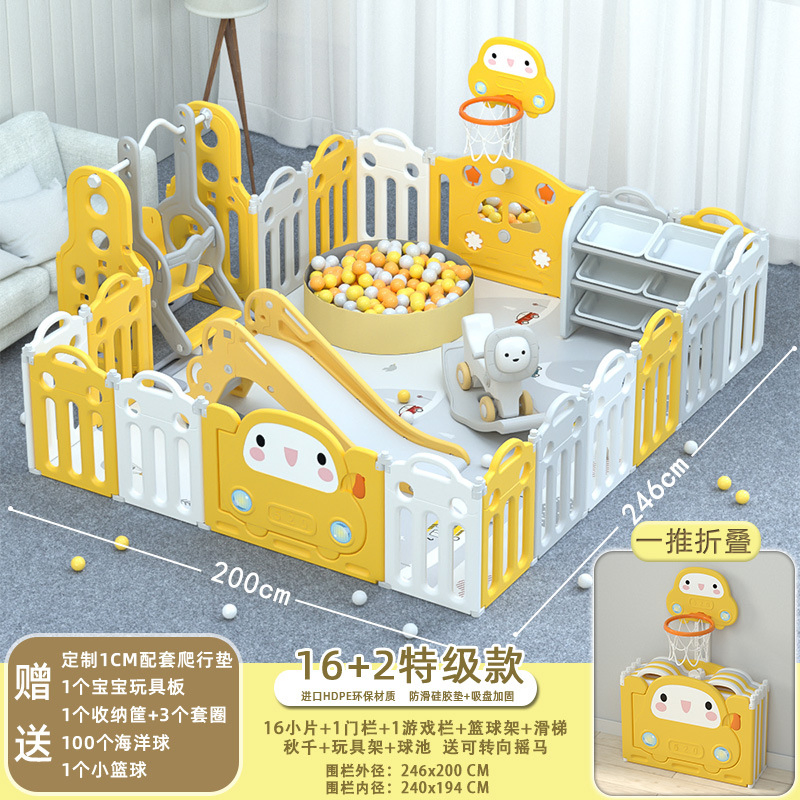 Children's Collapsible Playpen Indoor Above Ground Crawling Plastic Playground