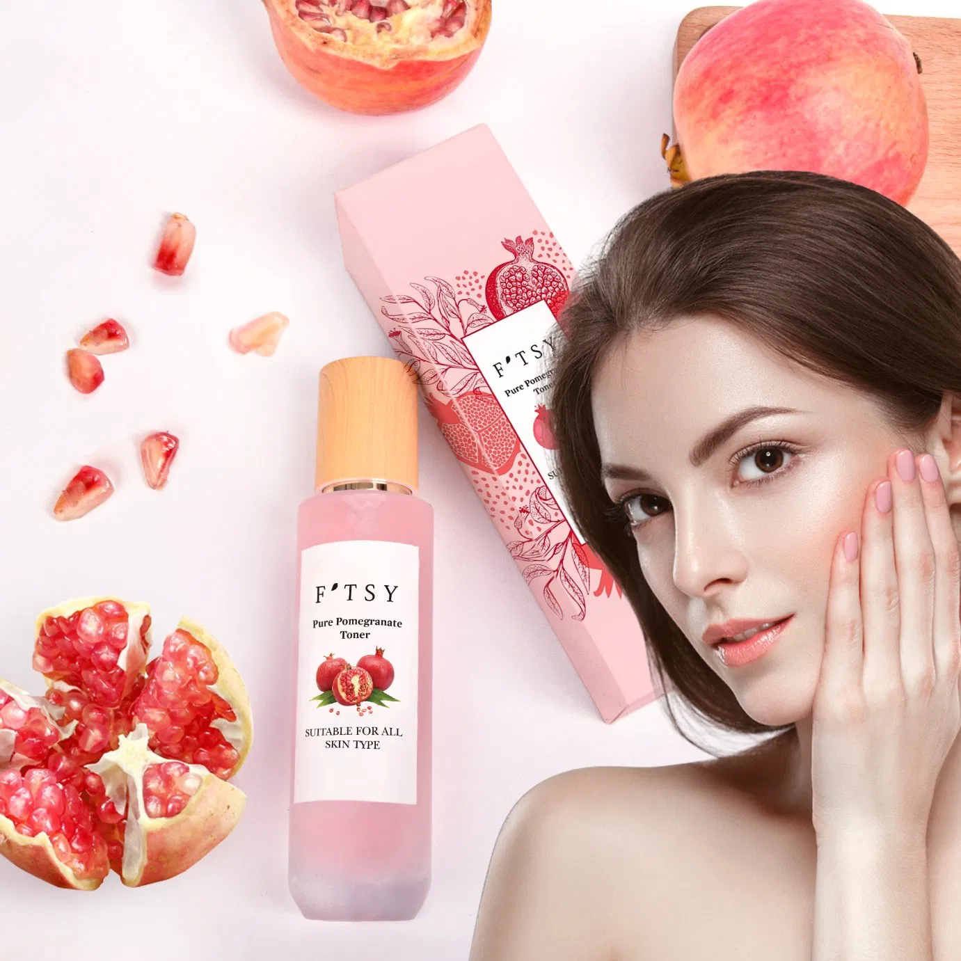 Private Label Vegan Anti Aging Hydrating Moisturizing Pomegranate Facial Toner