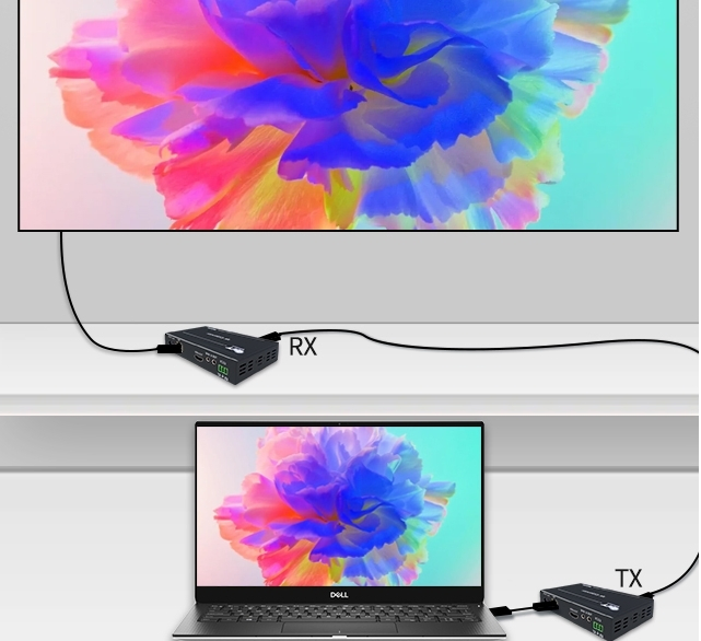 HDMI-удлинитель 4K60 через Cat5e/6, 60 м, с пультом