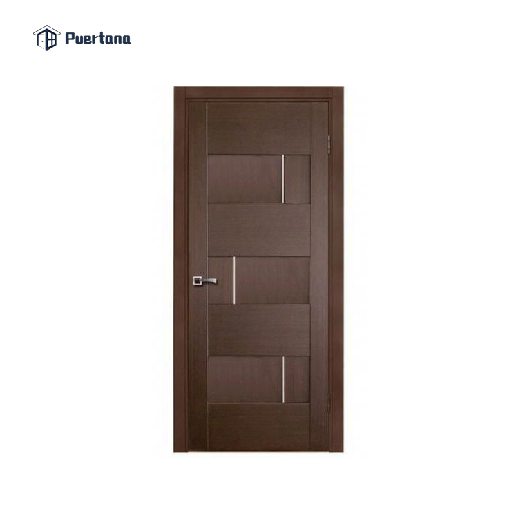 Modern Interior Room Solid Wooden Door with Glass for Bedrooms Office Designs