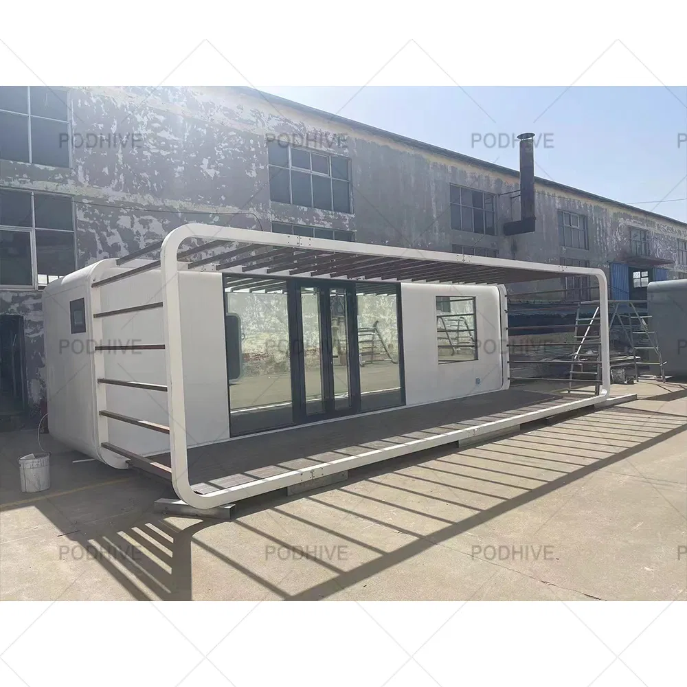 Large Prefab Modern Tiny Apple Cabin House Hurricane Proof Prefabricated Portable 20FT 40FT Office Pod Acoustic Container Home