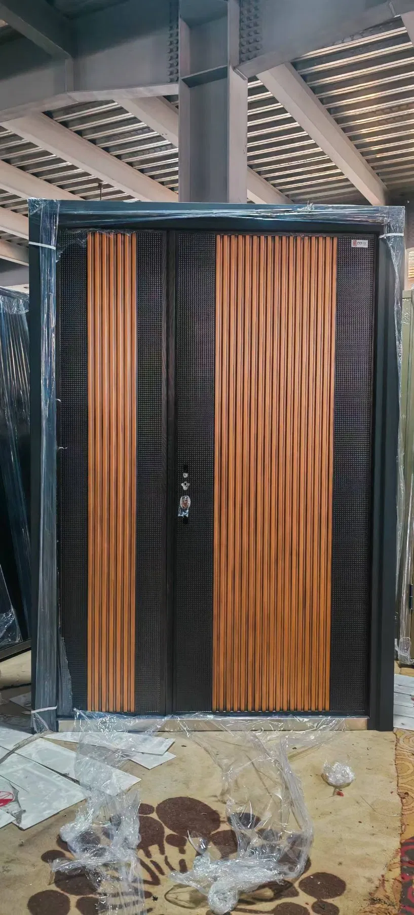 Double Front Entry Exterior Doors with Anti-Theft Steel Construction for Home Security-Contemporary Design