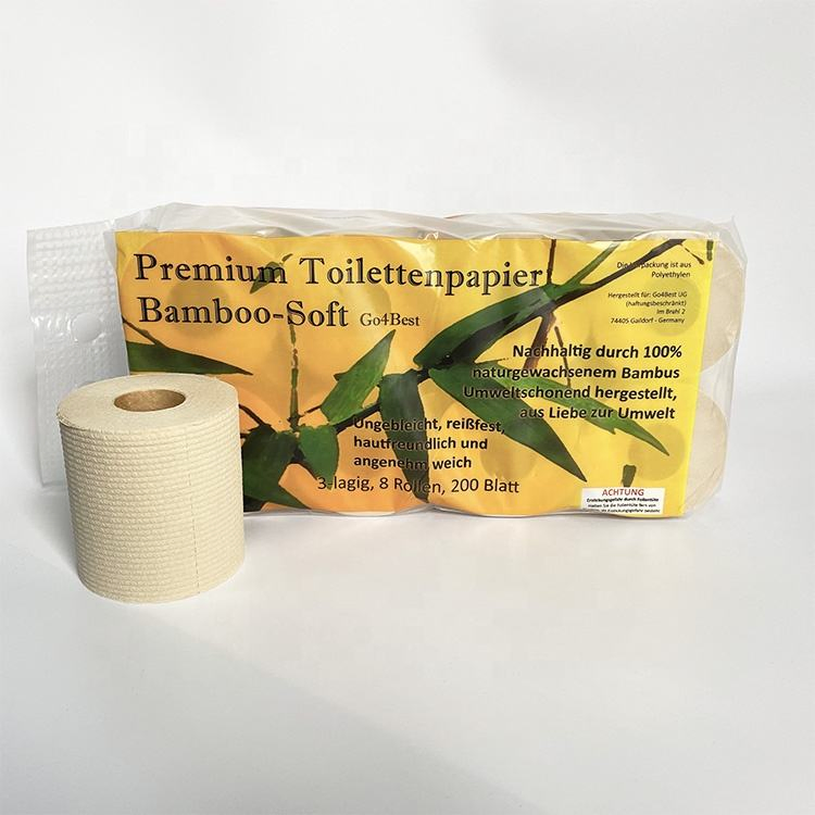Wholesale Hygienic Bamboo Toilet Jumbo Roll Tissue Paper for Bathroom Ultra Strong Clean Touch Afot