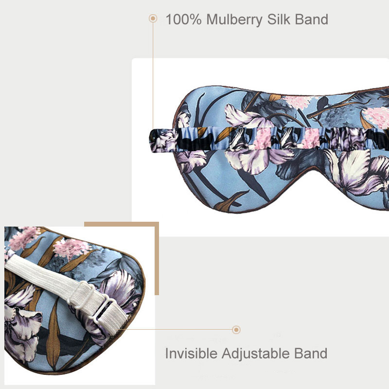 Printed Silk Eye Mask Custom Silk Mask Silk Sleeping Mask